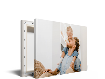 Canvas stretched by hand on wood frame