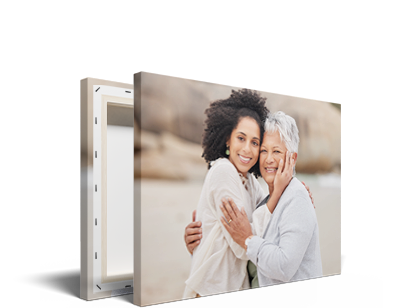Canvas stretched by hand on wood frame